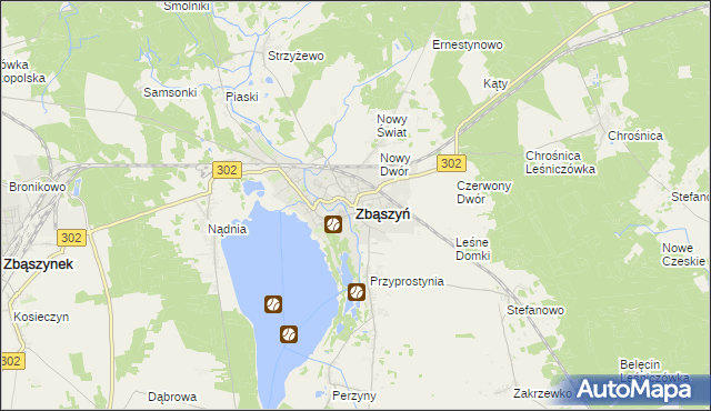 mapa Zbąszyń, Zbąszyń na mapie Targeo