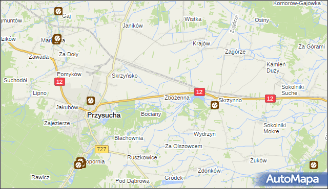 mapa Zbożenna, Zbożenna na mapie Targeo