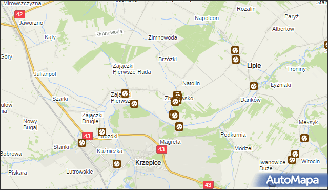 mapa Zbrojewsko, Zbrojewsko na mapie Targeo