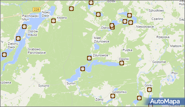 mapa Zdunowice, Zdunowice na mapie Targeo