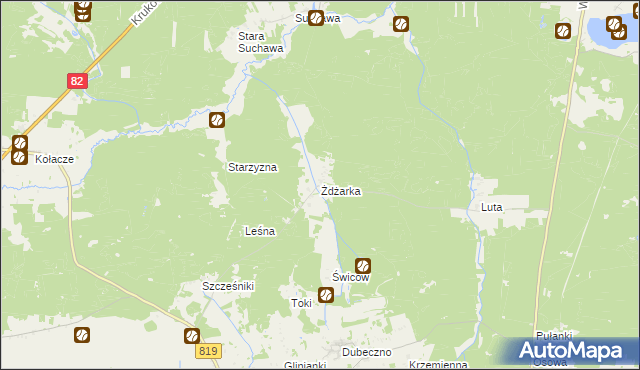 mapa Żdżarka, Żdżarka na mapie Targeo