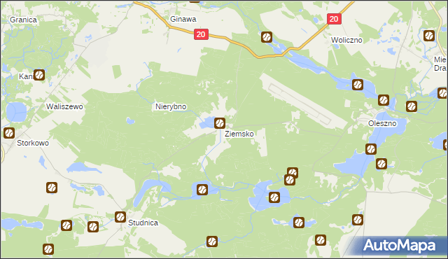 mapa Ziemsko, Ziemsko na mapie Targeo