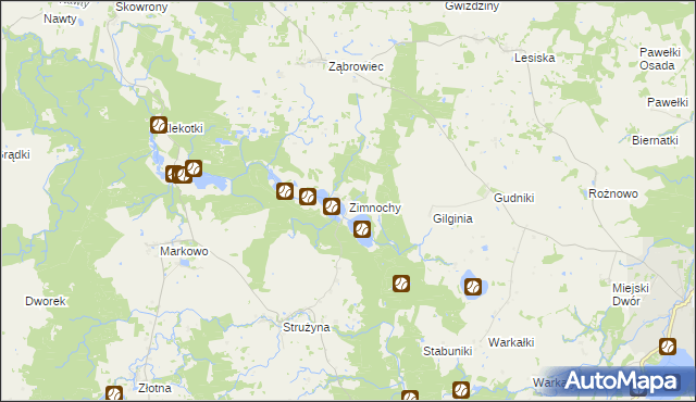 mapa Zimnochy, Zimnochy na mapie Targeo