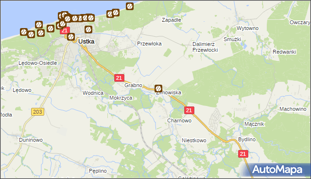 mapa Zimowiska, Zimowiska na mapie Targeo