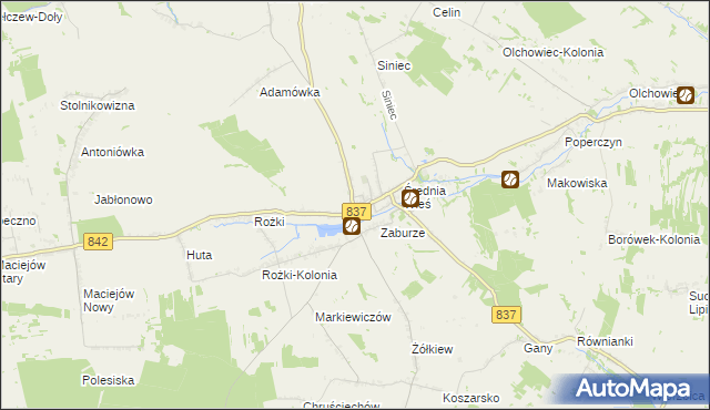 mapa Żółkiewka-Osada, Żółkiewka-Osada na mapie Targeo