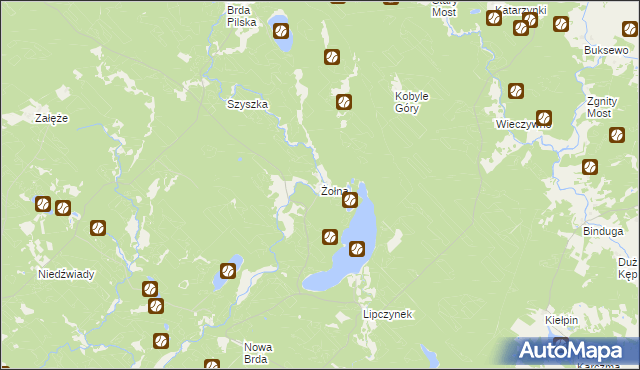 mapa Żołna, Żołna na mapie Targeo