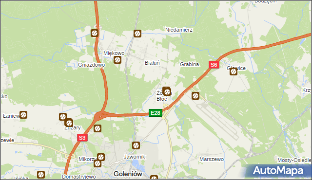 mapa Żółwia Błoć, Żółwia Błoć na mapie Targeo