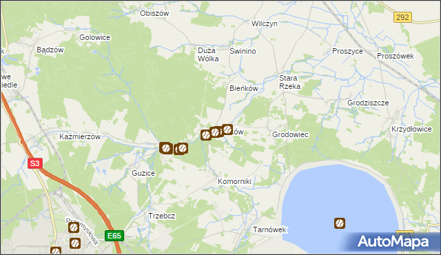 mapa Żuków gmina Polkowice, Żuków gmina Polkowice na mapie Targeo