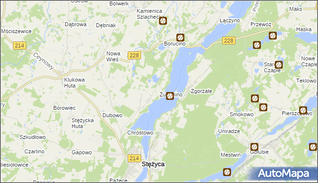 mapa Żuromino, Żuromino na mapie Targeo