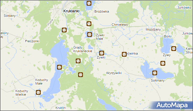 mapa Żywki, Żywki na mapie Targeo