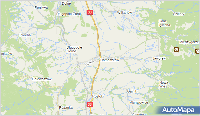 mapa Domaszków gmina Międzylesie, Domaszków gmina Międzylesie na mapie Targeo