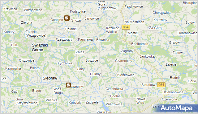 mapa Gorzków gmina Wieliczka, Gorzków gmina Wieliczka na mapie Targeo