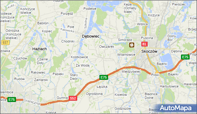 mapa Iskrzyczyn, Iskrzyczyn na mapie Targeo