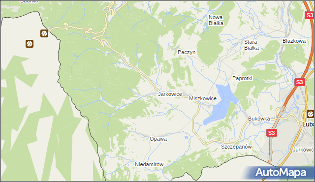 mapa Jarkowice, Jarkowice na mapie Targeo