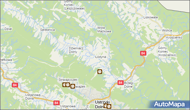 mapa Łodyna, Łodyna na mapie Targeo