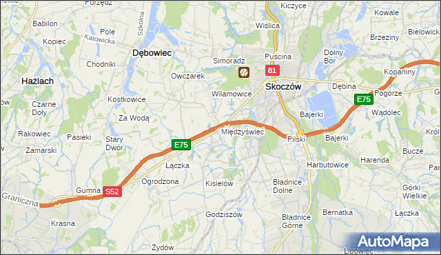 mapa Międzyświeć, Międzyświeć na mapie Targeo