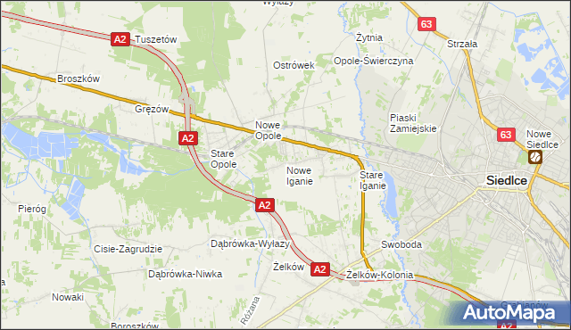 mapa Nowe Iganie, Nowe Iganie na mapie Targeo