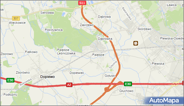 mapa Palędzie, Palędzie na mapie Targeo