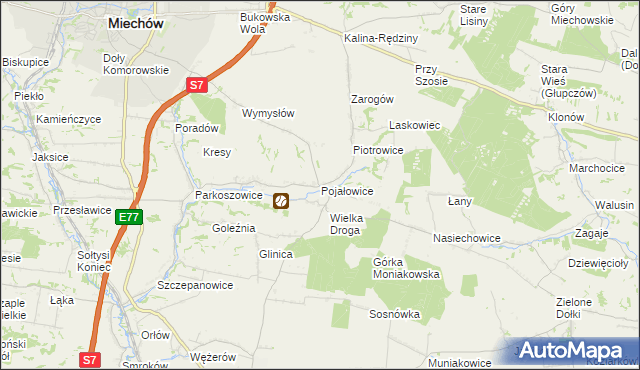 mapa Pojałowice, Pojałowice na mapie Targeo