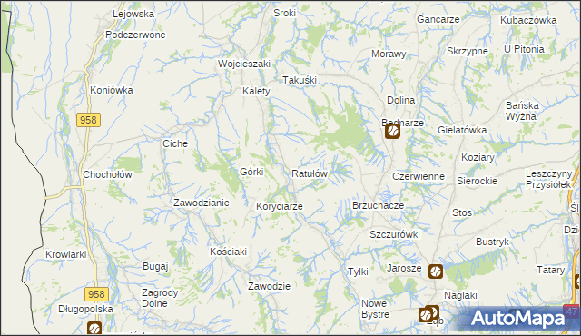 mapa Ratułów, Ratułów na mapie Targeo