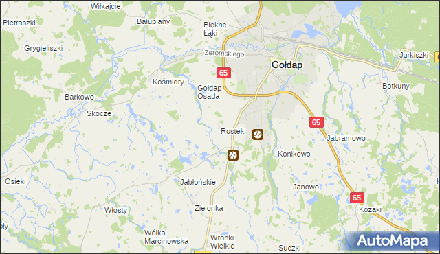 mapa Rostek, Rostek na mapie Targeo