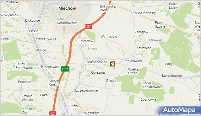 mapa Sławice Szlacheckie, Sławice Szlacheckie na mapie Targeo