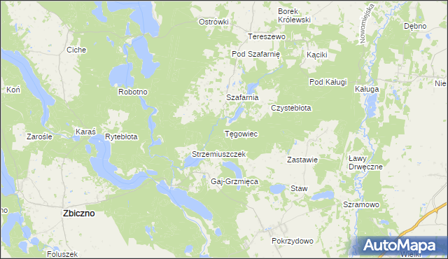 mapa Tęgowiec, Tęgowiec na mapie Targeo