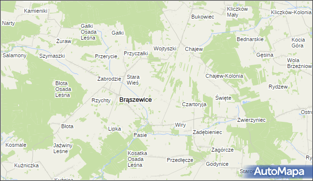 mapa Wólka Klonowska, Wólka Klonowska na mapie Targeo