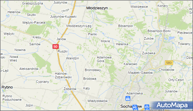 mapa Adamowa Góra, Adamowa Góra na mapie Targeo