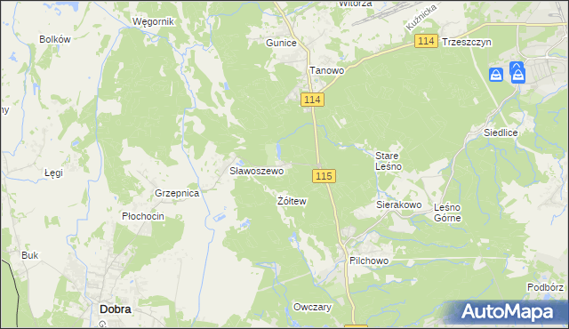 mapa Bartoszewo, Bartoszewo na mapie Targeo