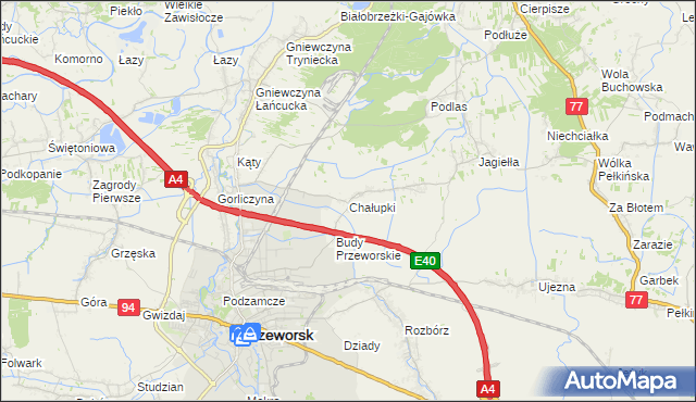 mapa Chałupki gmina Przeworsk, Chałupki gmina Przeworsk na mapie Targeo