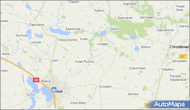 mapa Ciełuchowo, Ciełuchowo na mapie Targeo