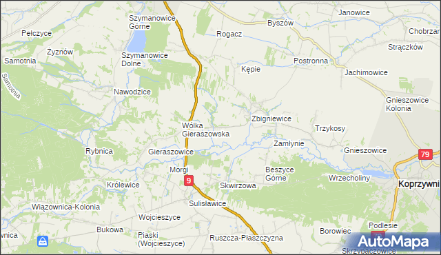 mapa Dmosice, Dmosice na mapie Targeo