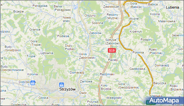 mapa Glinik Charzewski, Glinik Charzewski na mapie Targeo