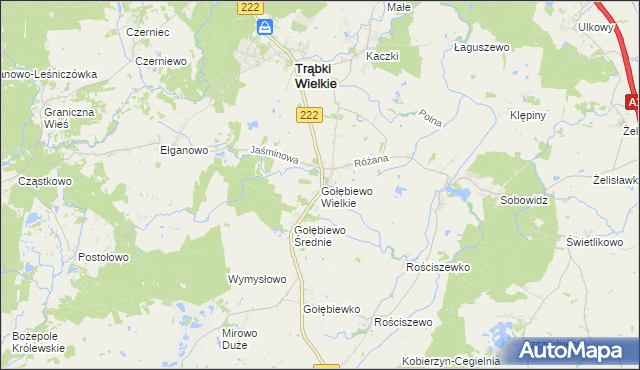 mapa Gołębiewo Wielkie, Gołębiewo Wielkie na mapie Targeo