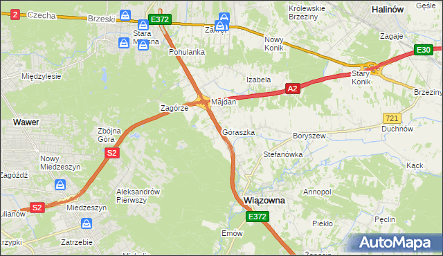 mapa Góraszka, Góraszka na mapie Targeo