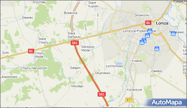 mapa Jarnuty gmina Łomża, Jarnuty gmina Łomża na mapie Targeo