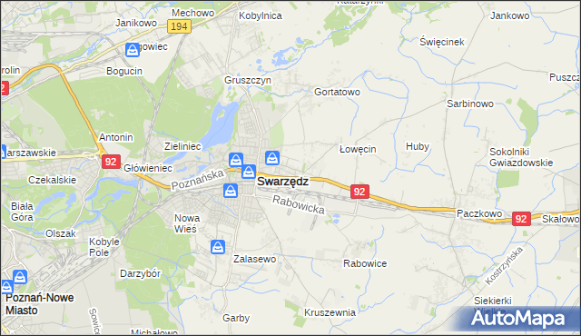 mapa Jasin gmina Swarzędz, Jasin gmina Swarzędz na mapie Targeo