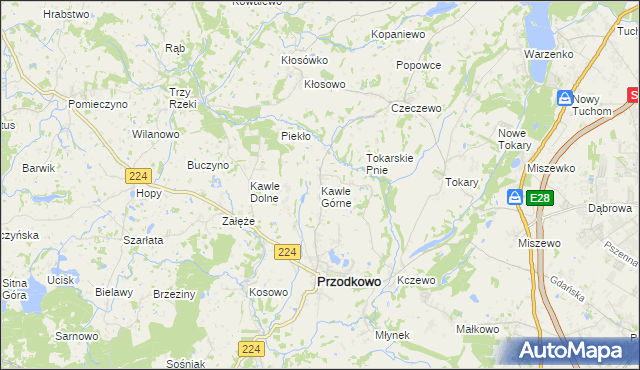 mapa Kawle Górne, Kawle Górne na mapie Targeo