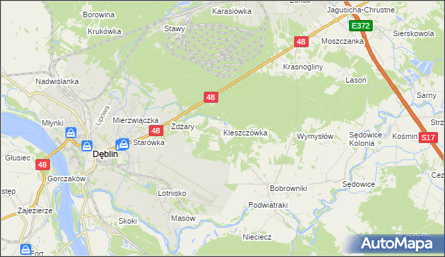 mapa Kleszczówka, Kleszczówka na mapie Targeo