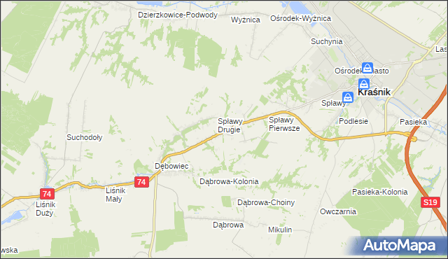 mapa Kowalin, Kowalin na mapie Targeo