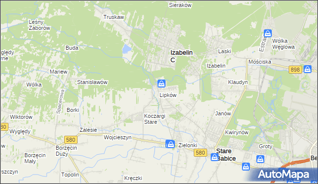 mapa Lipków, Lipków na mapie Targeo