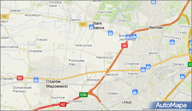 mapa Macierzysz, Macierzysz na mapie Targeo