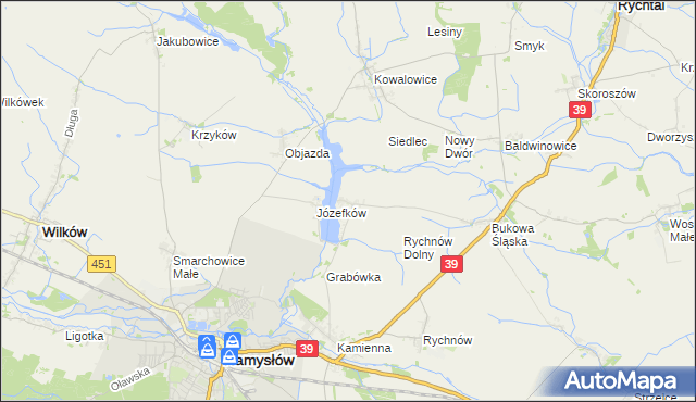 mapa Michalice, Michalice na mapie Targeo