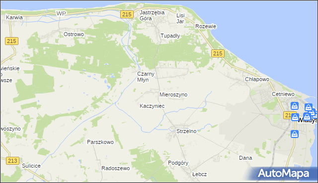 mapa Mieroszyno, Mieroszyno na mapie Targeo