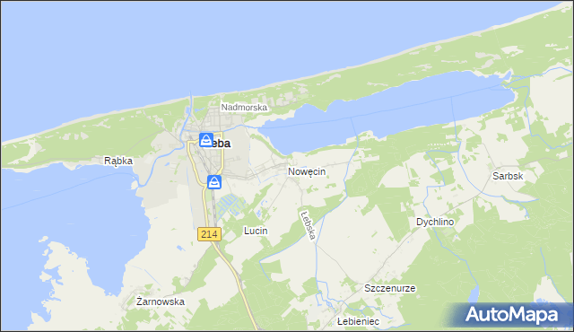 mapa Nowęcin, Nowęcin na mapie Targeo