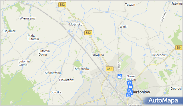 mapa Nowizna gmina Dzierżoniów, Nowizna gmina Dzierżoniów na mapie Targeo