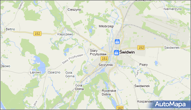 mapa Nowy Przybysław, Nowy Przybysław na mapie Targeo