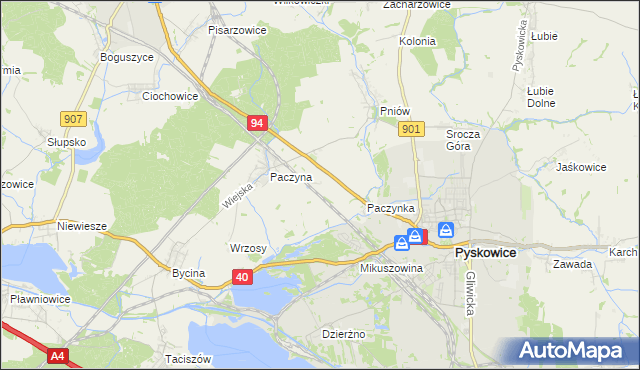 mapa Paczynka Osada, Paczynka Osada na mapie Targeo