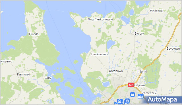 mapa Pierkunowo, Pierkunowo na mapie Targeo